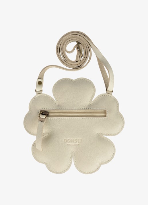 Donsje Amsterdam Toto White Buttercup schoudertas van leer  - achterkant 4 ivoor