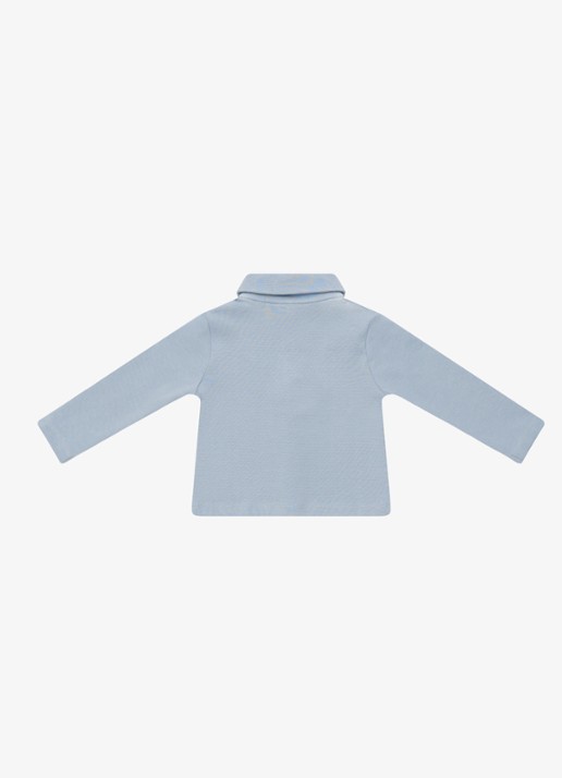 Donsje Amsterdam Touten overhemd in katoenblend - achterkant lichtblauw