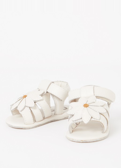 Donsje Amsterdam Tuti Daisy babyschoentje van leer - voorkant 3 gebroken wit