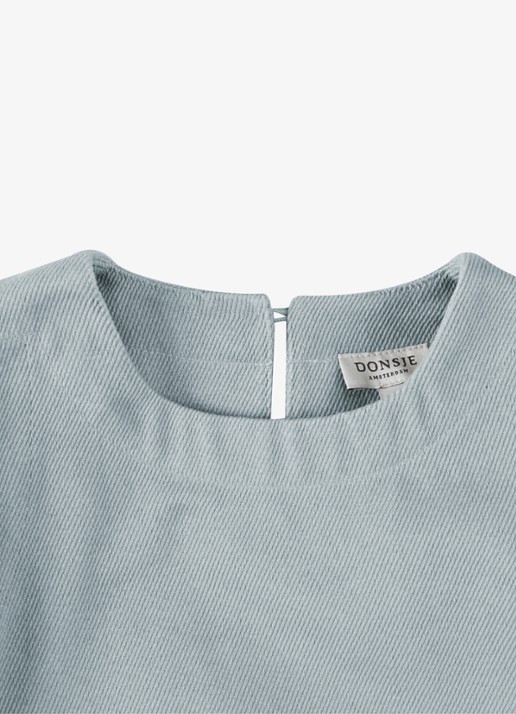 Donsje Amsterdam Veeri top met strikdetail - detail 4 indigo