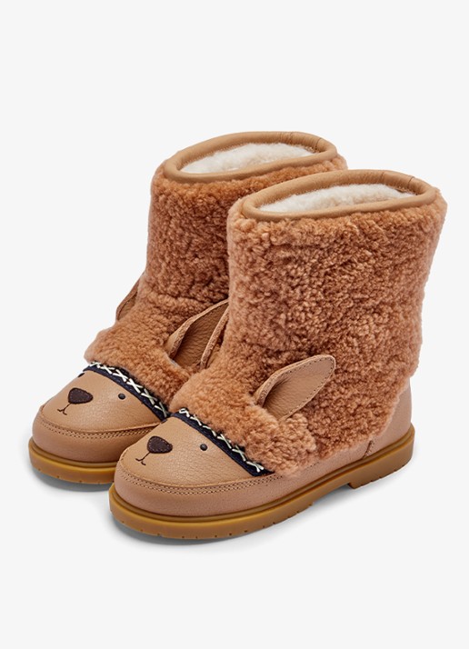Donsje Amsterdam Wadou Boots | Alpaca - voorkant 2 beige