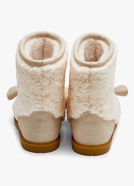 Donsje Amsterdam Wadou boots   lammy - achterkant 6 beige