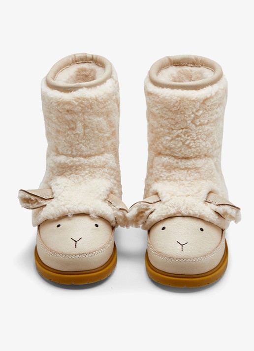 Donsje Amsterdam Wadou boots   lammy - detail 3 beige