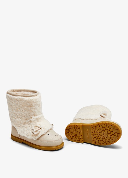 Donsje Amsterdam Wadou boots   lammy - detail 5 beige