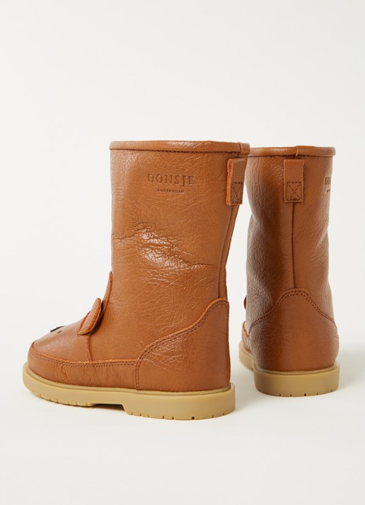 Donsje Amsterdam Wadudu Lining Bear laarsje van leer - detail 6 cognac