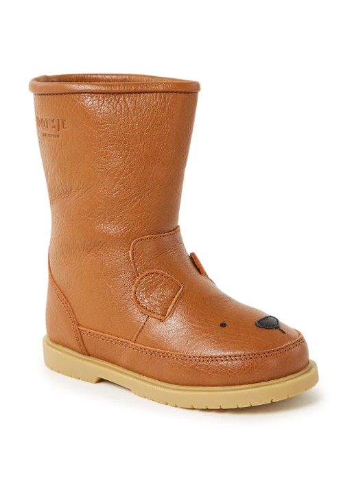 Donsje Amsterdam Wadudu Lining Bear laarsje van leer