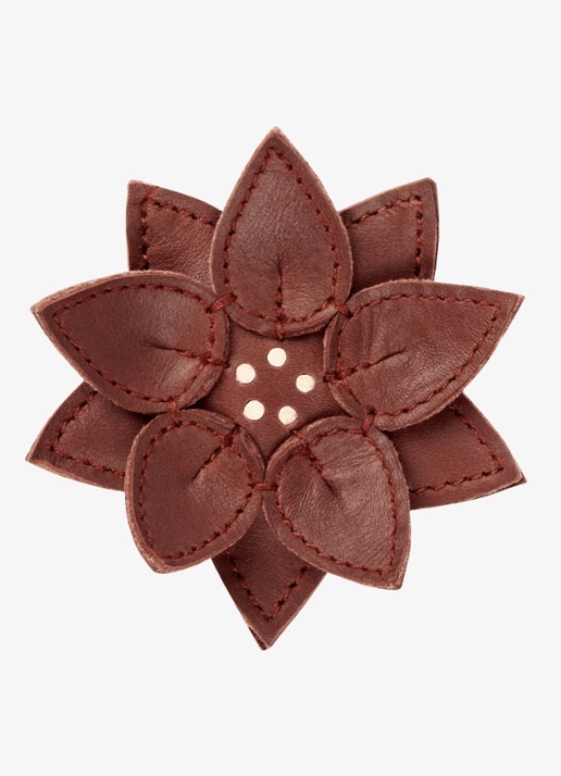 Donsje Amsterdam Wonda Winter Flower haarclip van leer