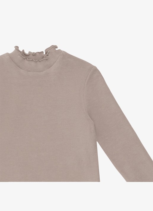 Donsje Amsterdam Wonsy Shirt - detail donkerbeige
