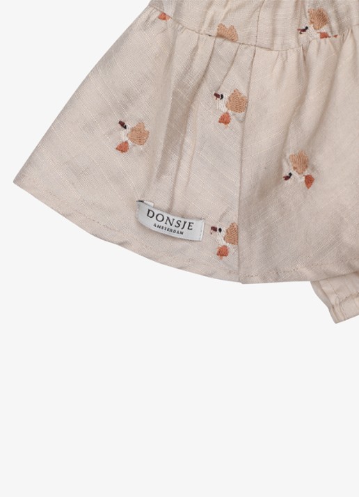 Donsje Amsterdam Ysa rok met borduring - detail beige