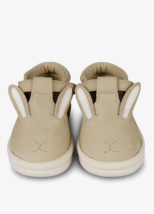 Donsje Amsterdam Zazo Classic Bunny babyschoentje van leer - detail 2 taupe