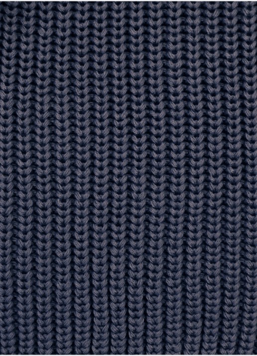Donsje Amsterdam Zoila grofgebreid vest met ruches - detail 2 donkerblauw