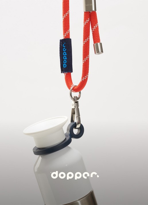 Dopper Draagkoord voor waterfles / thermosfles - detail 3 rood