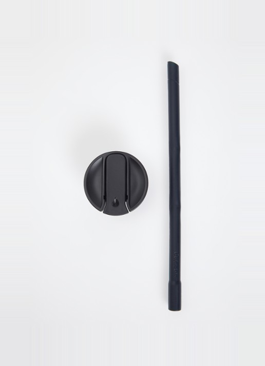 Dopper Flip Straw 24 cm - voorkant 2 zwart