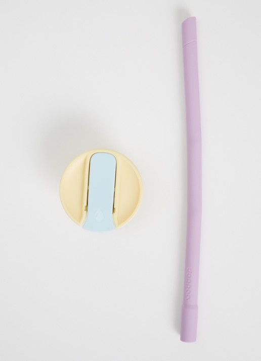 Dopper Flip Straw 24 cm - voorkant 2 lichtgeel