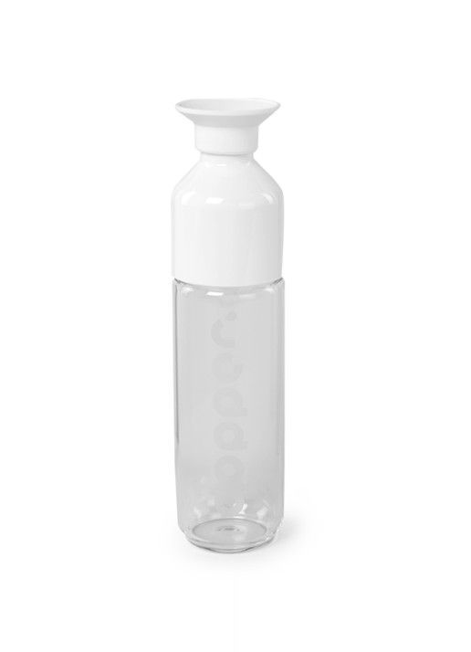 Dopper Glass waterfles 400 ml - voorkant wit