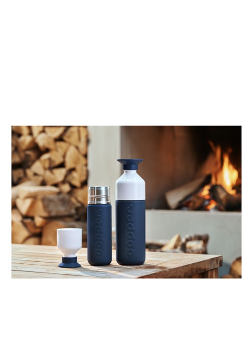 Dopper Insulated thermosfles 350 ml - detail 4 donkerblauw
