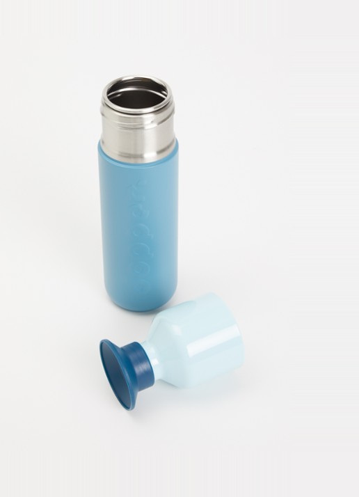 Dopper Steel waterfles 35 cl - voorkant 2 blauw