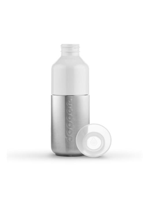 Dopper Steel waterfles 350 ml - detail zilver