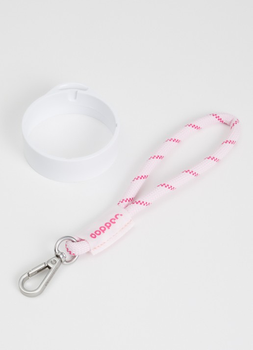 Dopper Wrist Cord polskoord voor de Travel Mug - voorkant 2 lichtroze