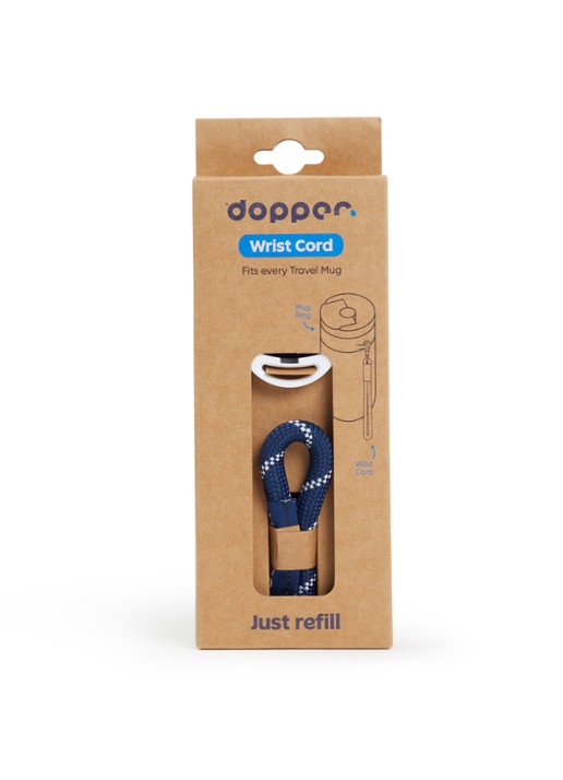Dopper Wrist Cord polskoord voor de Travel Mug - voorkant donkerblauw