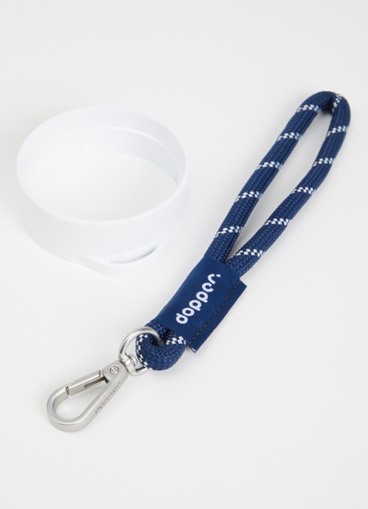 Dopper Wrist Cord polskoord voor de Travel Mug - voorkant 2 donkerblauw
