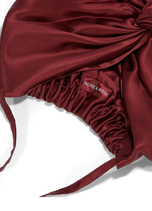 Dore & Rose Bonnet van zijde - voorkant 2 rood