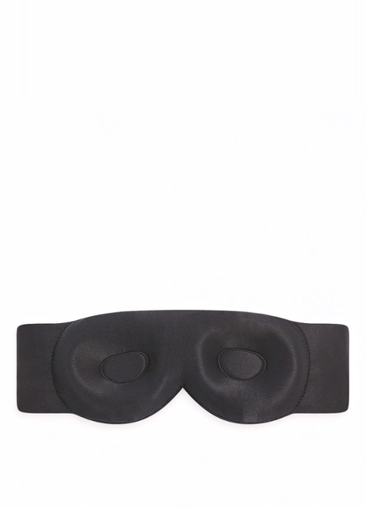 Dore & Rose Deep Sleep Mask - slaapmasker van zijde - detail 2 zwart
