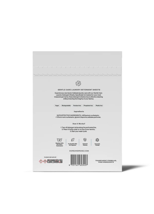 Dore & Rose Gentle Care Laundry Detergent Strips - wasstrips - voorkant 2 undefined