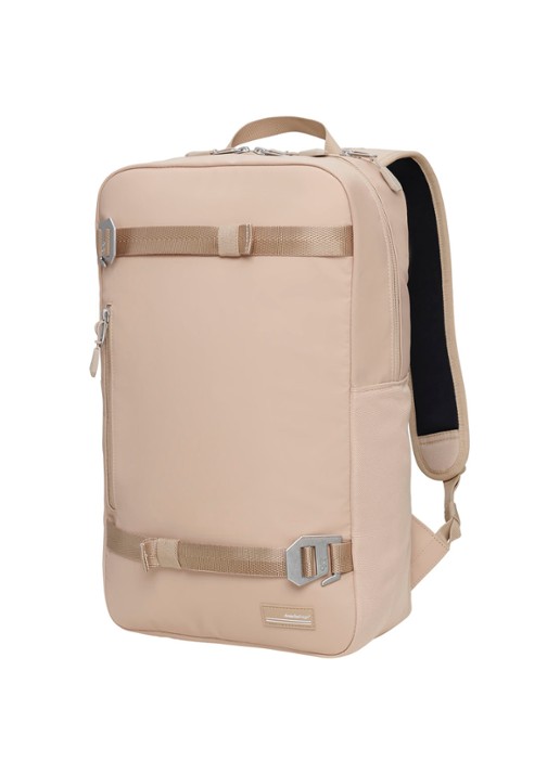 Douchebags The Scholar rugzak met 15 inch laptopvak - voorkant 2 beige