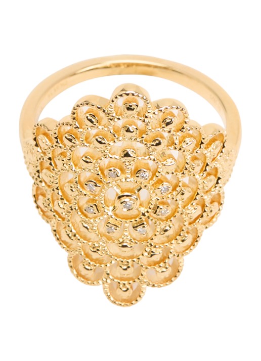 DPT Antwerp Blessed diamanten ring verguld
