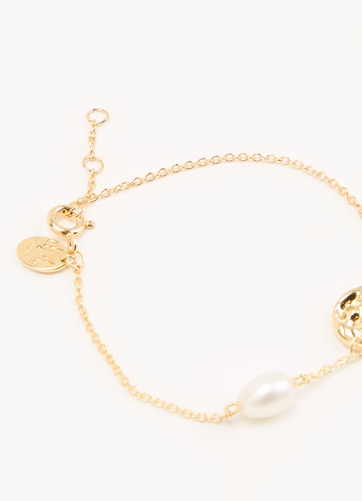 DPT Antwerp Coco diamanten armband verguld - detail goud