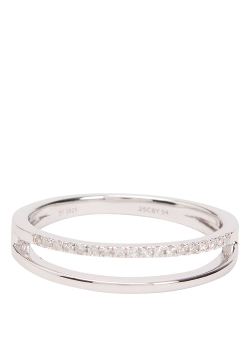 DPT Antwerp Duo diamanten ring van zilver