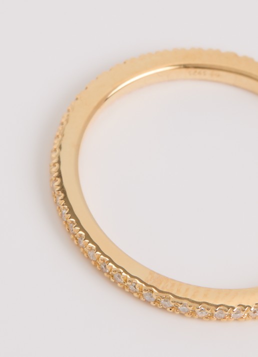 DPT Antwerp Ever diamanten ring verguld - detail goud