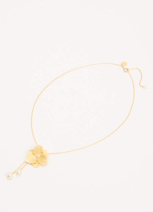 DPT Antwerp Jasmine diamanten ketting verguld - detail 3 goud