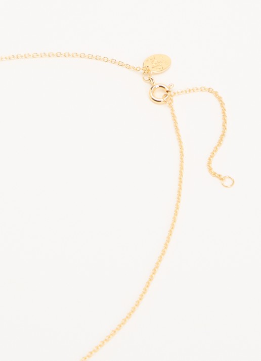DPT Antwerp Jasmine diamanten ketting verguld - detail 4 goud