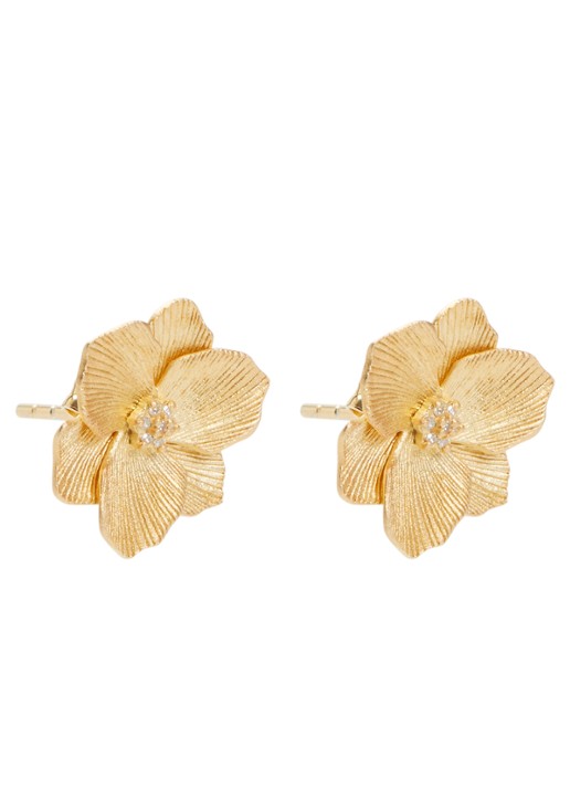 DPT Antwerp Jasmine Small diamanten oorknopjes verguld