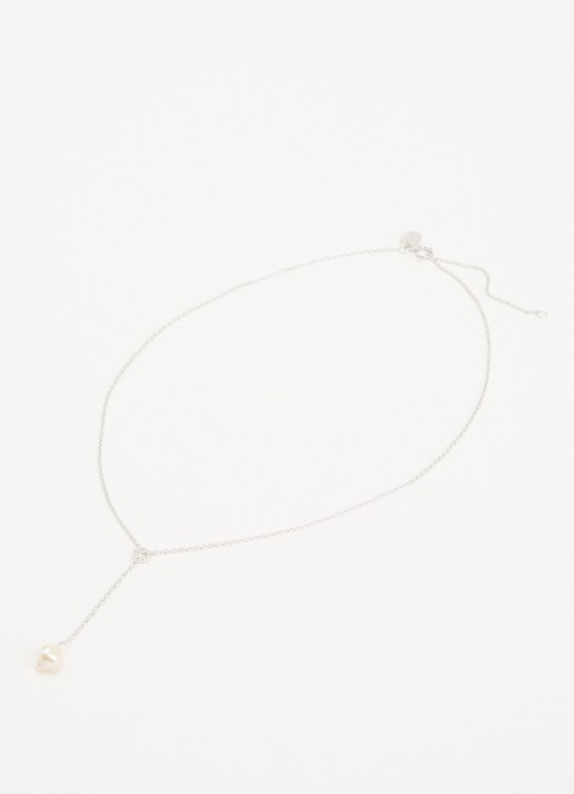 DPT Antwerp Lucy diamanten ketting van zilver - detail zilver
