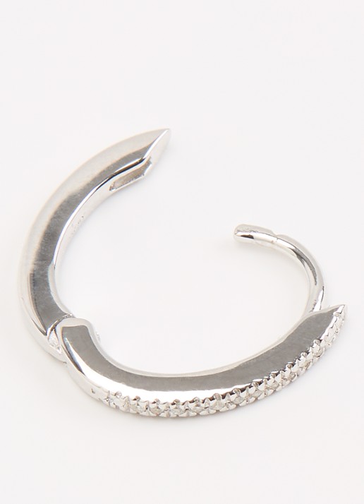 DPT Antwerp Oval diamanten oorring van zilver - detail 3 zilver