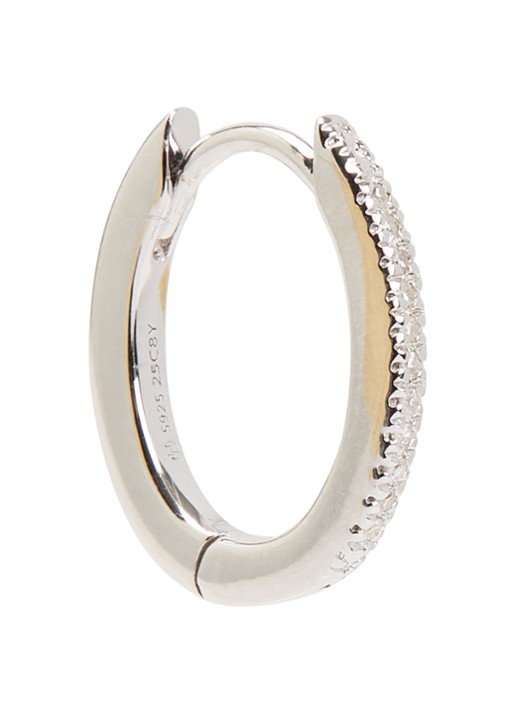 DPT Antwerp Oval diamanten oorring van zilver