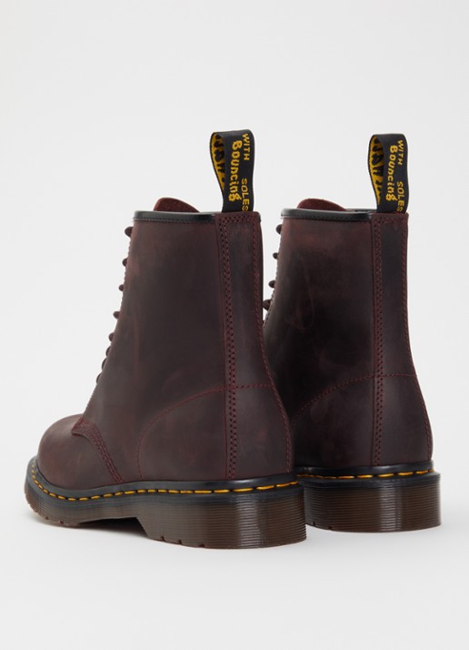 Dr. Martens 1460 veterboot van leer - achterkant bordeauxrood