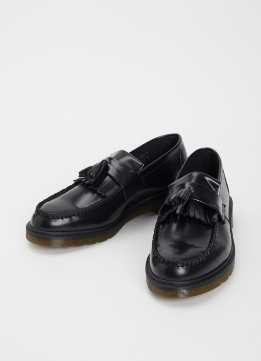 Dr. Martens Adrian loafer van leer met franjes - detail 2 zwart