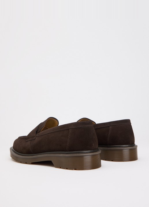 Dr. Martens Delapre loafer van kalfssuède - achterkant 5 donkerbruin