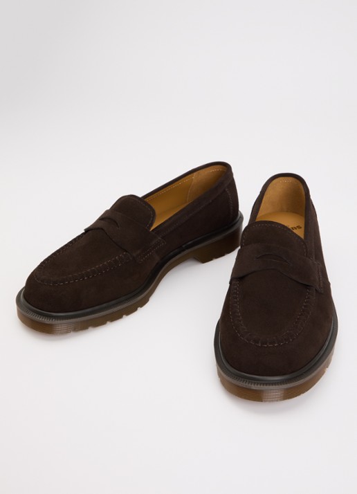 Dr. Martens Delapre loafer van kalfssuède - detail 2 donkerbruin