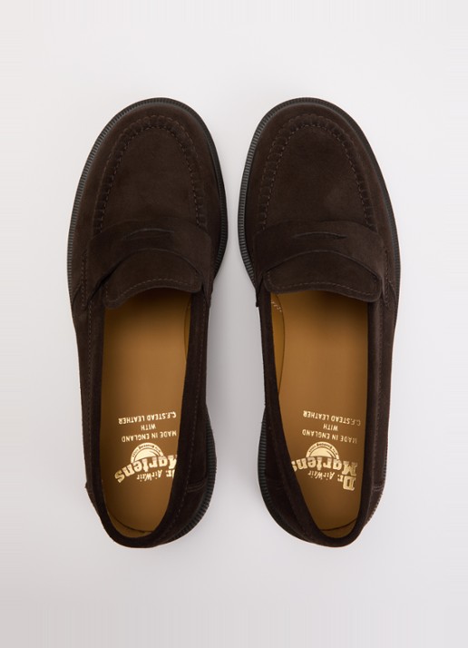 Dr. Martens Delapre loafer van kalfssuède - detail 3 donkerbruin