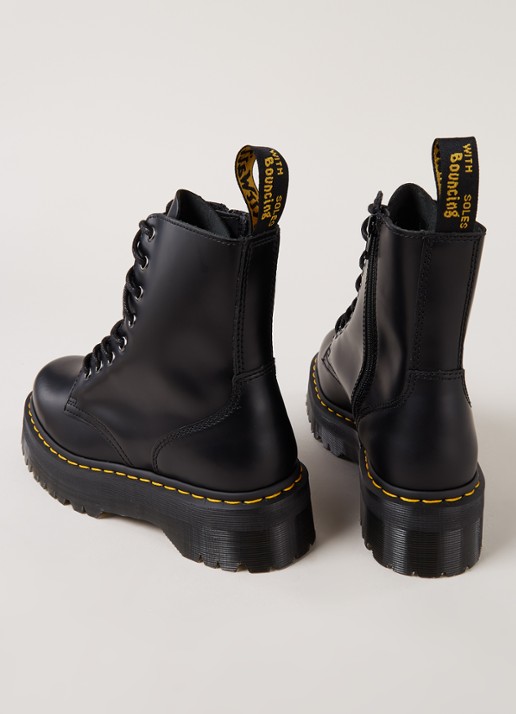 Dr. Martens Jadon biker boot van leer - detail 3 zwart