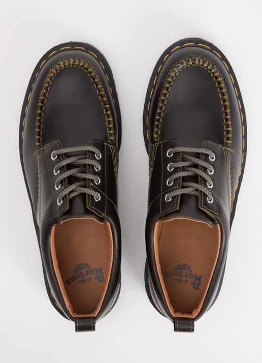 Dr. Martens Lowell veterschoen van leer - detail 2 zwart