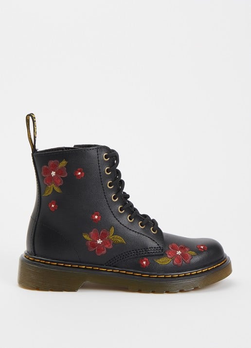 Dr. Martens Pascal veterboot van leer met borduring