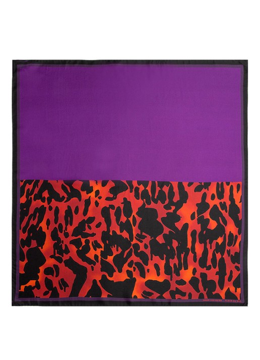 Dries Van Noten Foulard Fleur du Mal - zijden sjaal 75 x 75 cm