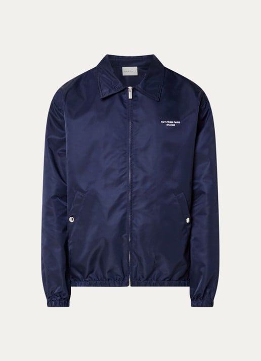 Drôle de Monsieur Bomberjack met logo en steekzakken - voorkant donkerblauw