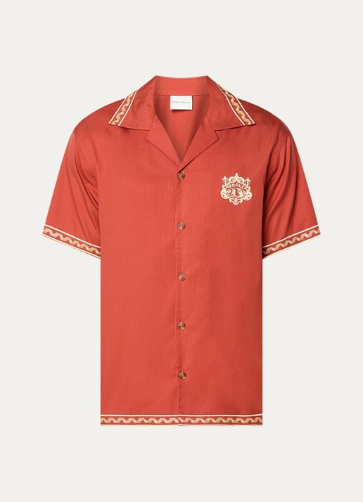Drôle de Monsieur Danseurs met logo- en backprint - voorkant 2 steenrood